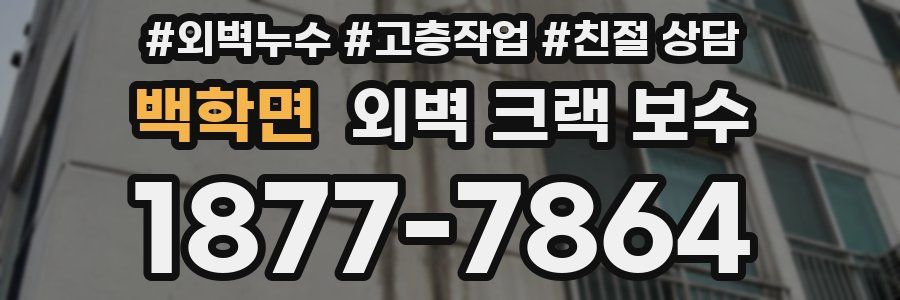 백학면 외벽 크랙 보수