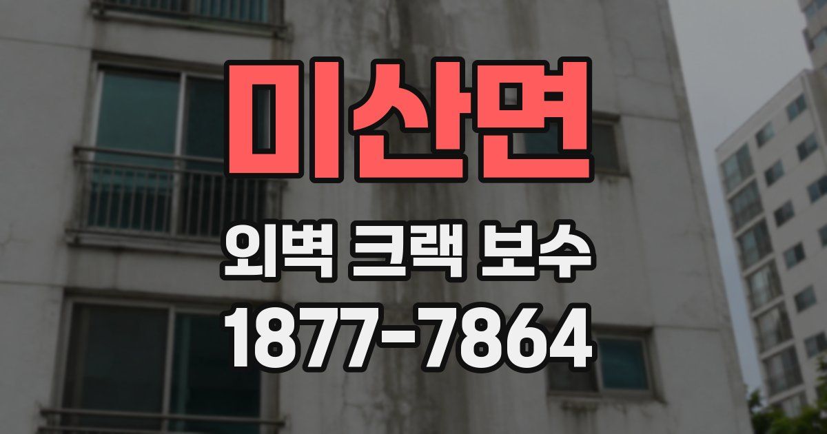 미산면 외벽 크랙 보수