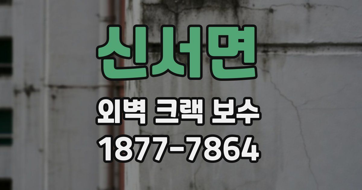 신서면 외벽 크랙 보수