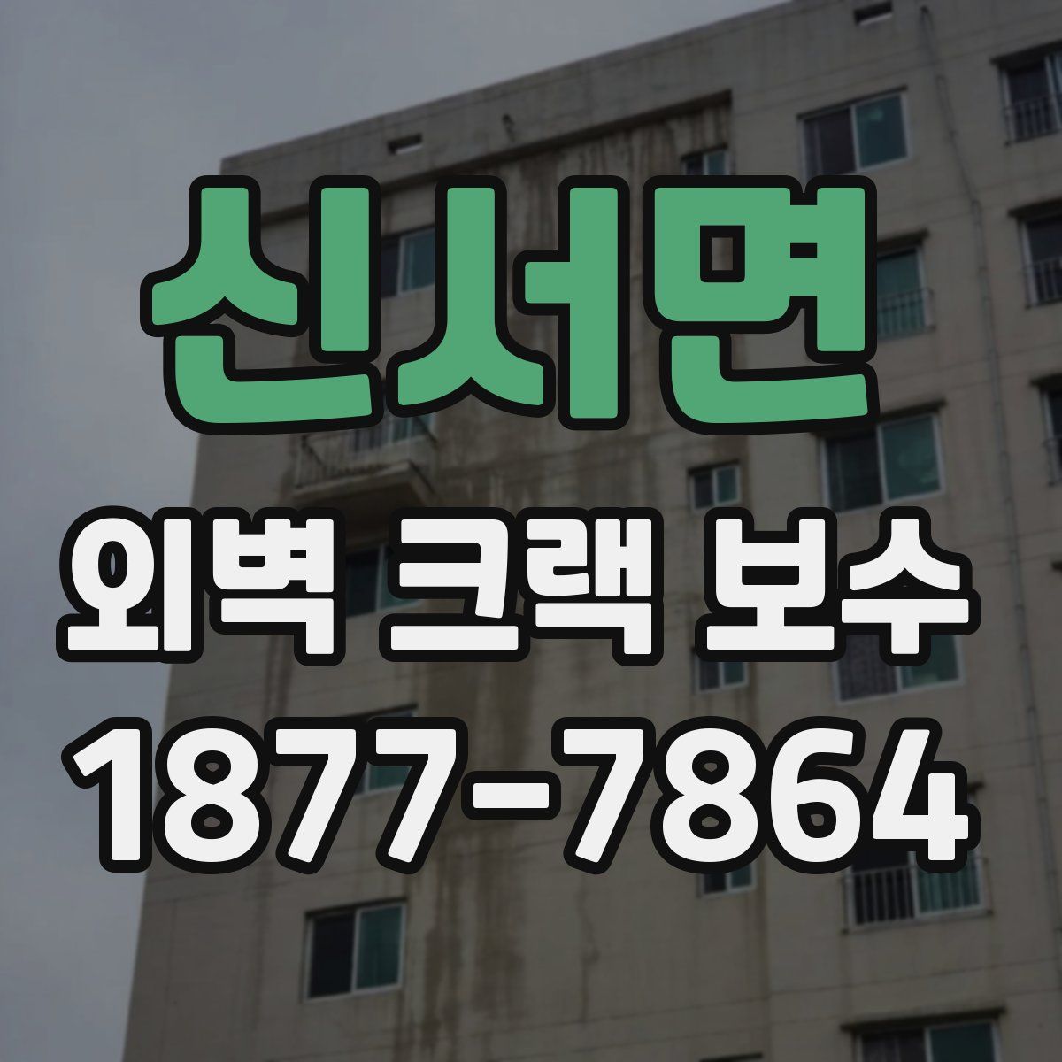 신서면 외벽 크랙 보수