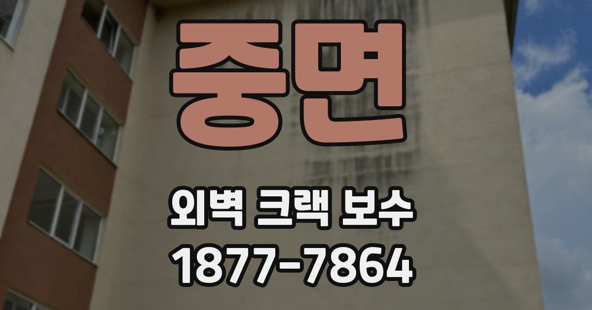 중면 외벽 크랙 보수