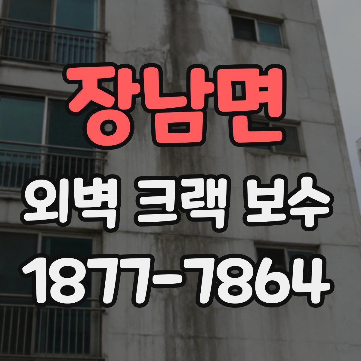 장남면 외벽 크랙 보수