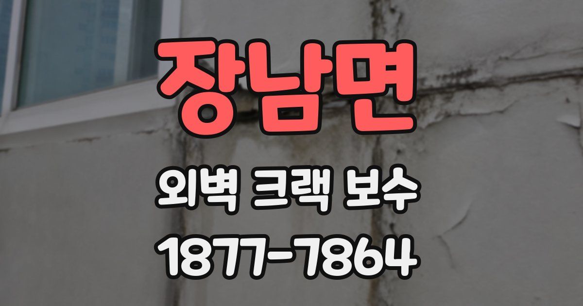 장남면 외벽 크랙 보수