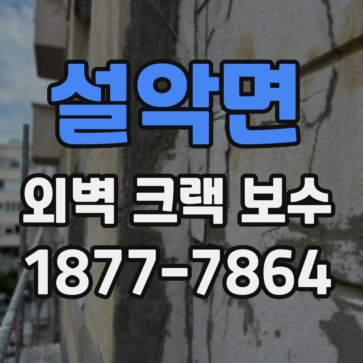 설악면 외벽 크랙 보수