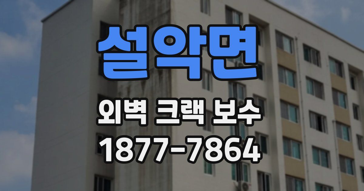 설악면 외벽 크랙 보수