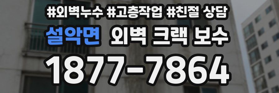 설악면 외벽 크랙 보수
