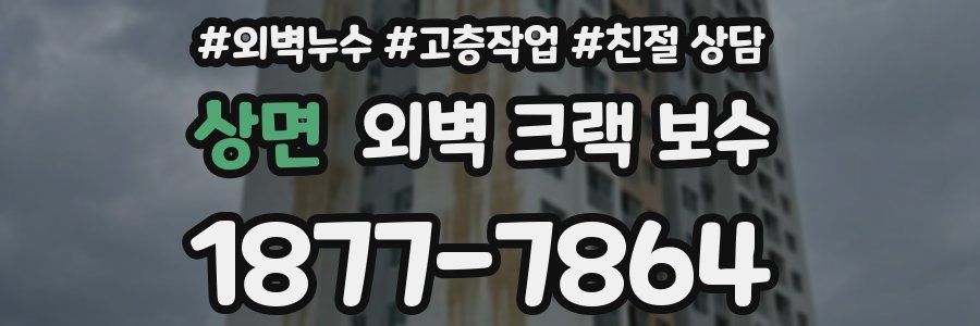 상면 외벽 크랙 보수