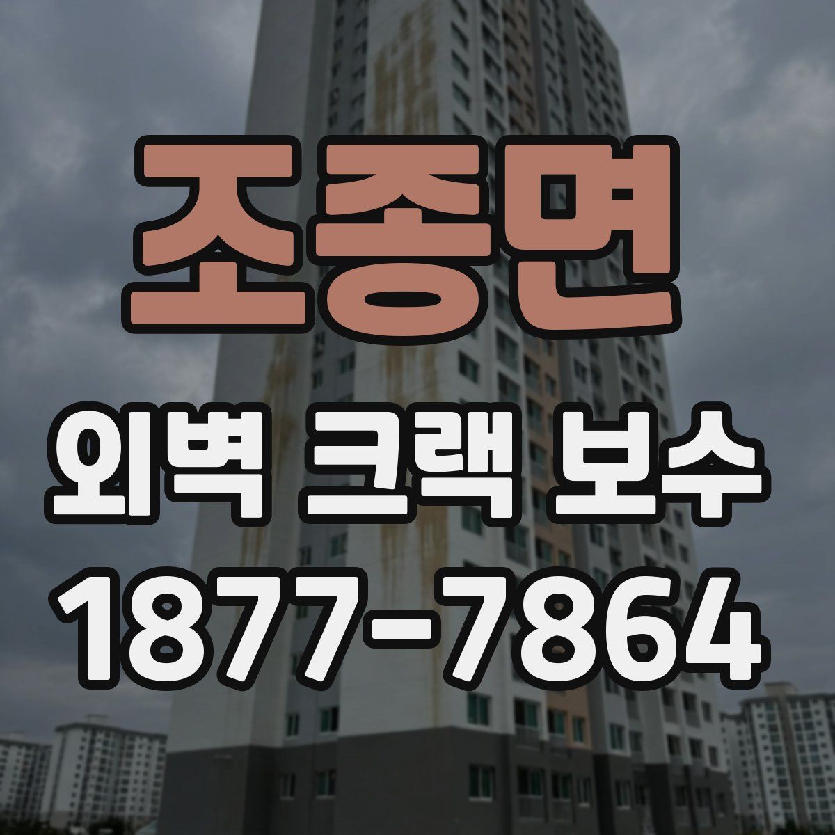 조종면 외벽 크랙 보수