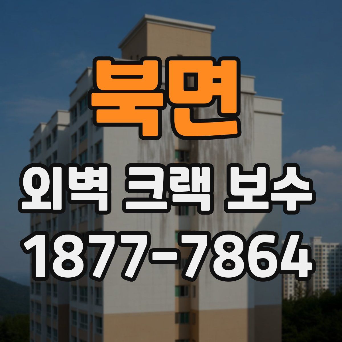 북면 외벽 크랙 보수