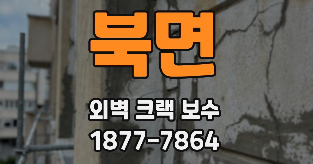 북면 외벽 크랙 보수