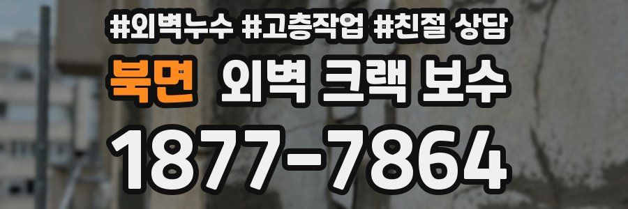 북면 외벽 크랙 보수