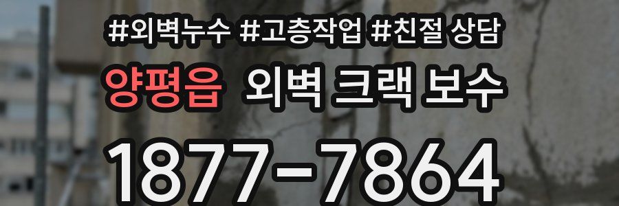 양평읍 외벽 크랙 보수