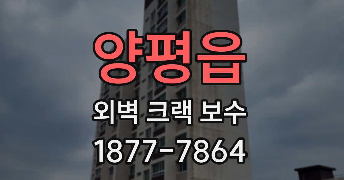 양평읍 외벽 크랙 보수