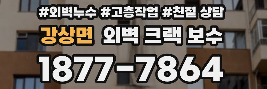 강상면 외벽 크랙 보수