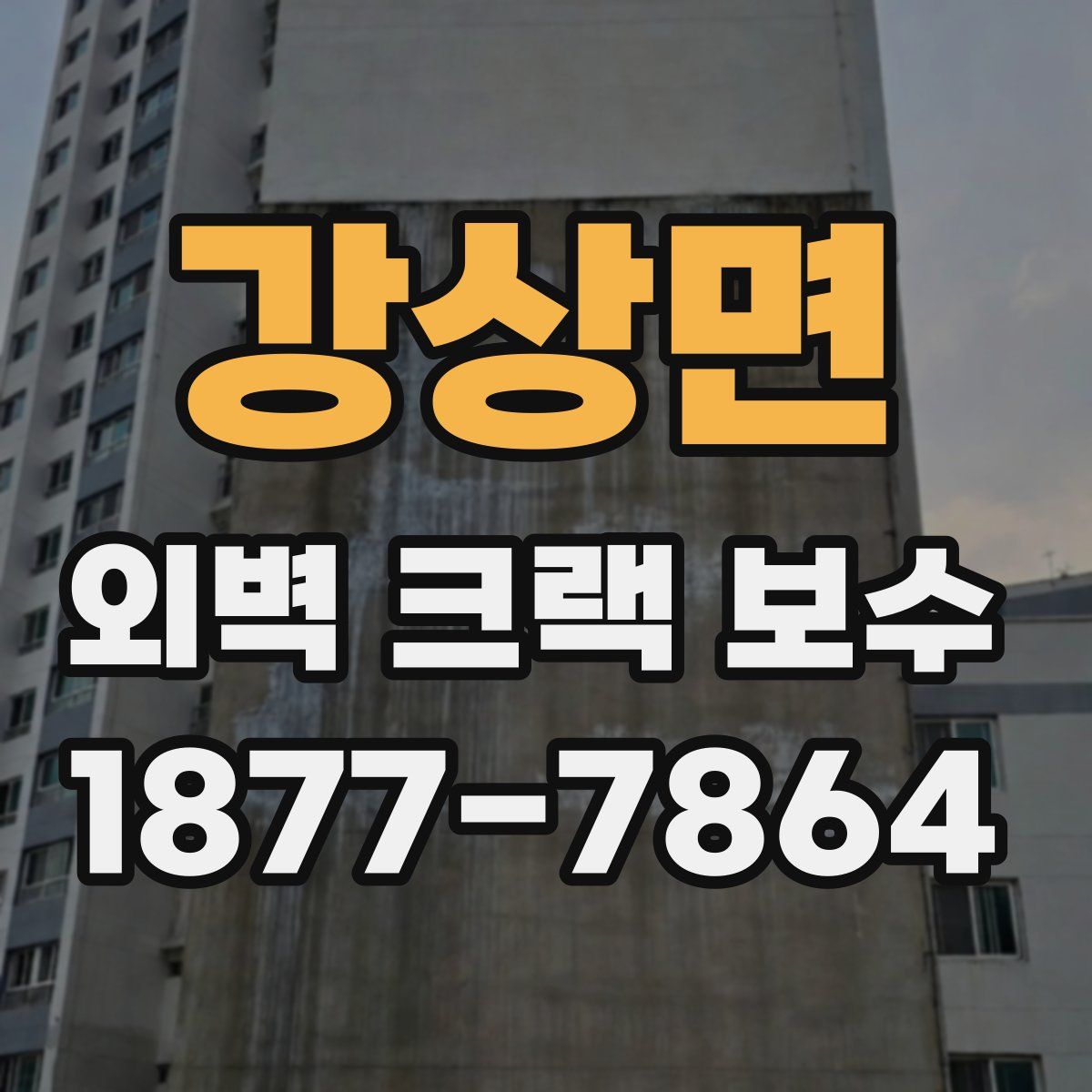 강상면 외벽 크랙 보수