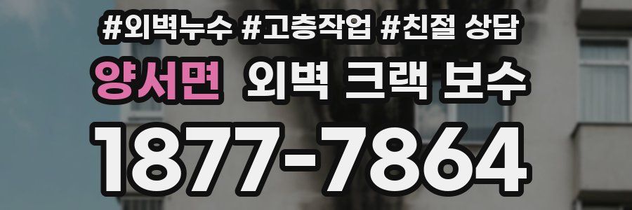 양서면 외벽 크랙 보수