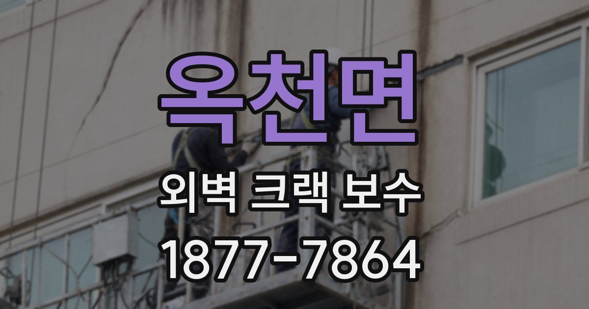 옥천면 외벽 크랙 보수