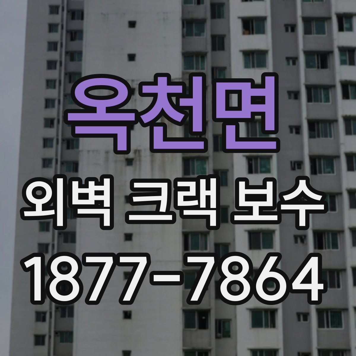 옥천면 외벽 크랙 보수