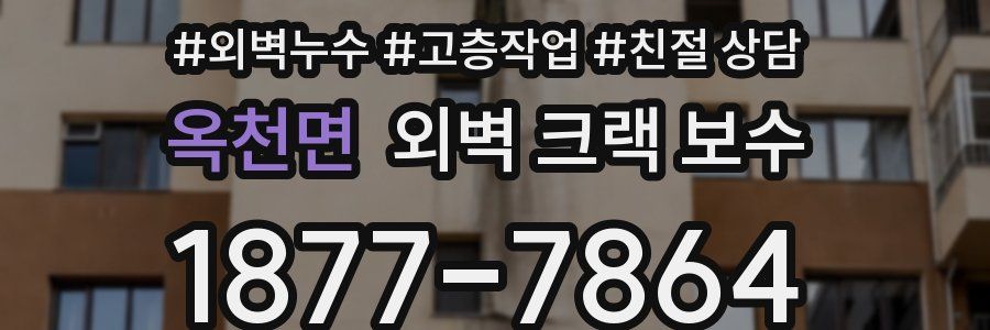 옥천면 외벽 크랙 보수
