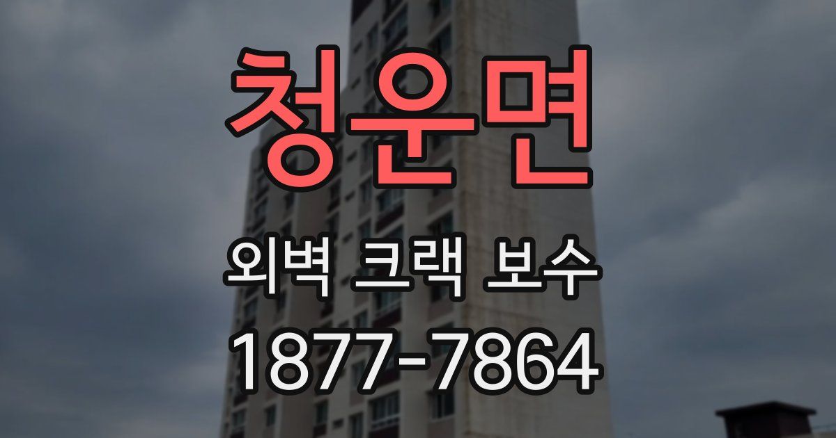 청운면 외벽 크랙 보수