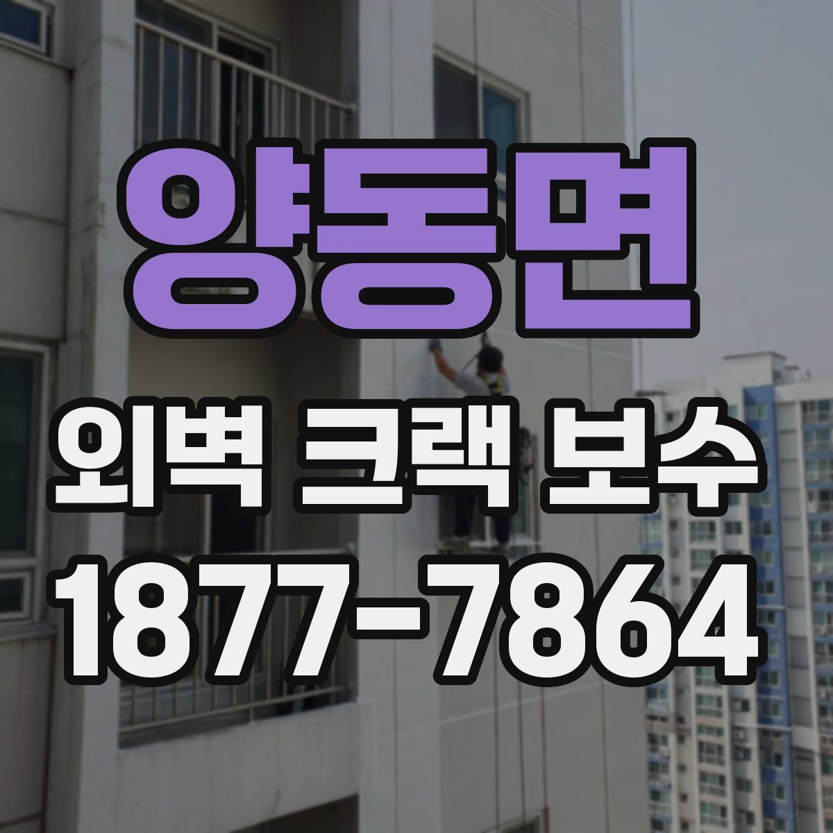 양동면 외벽 크랙 보수