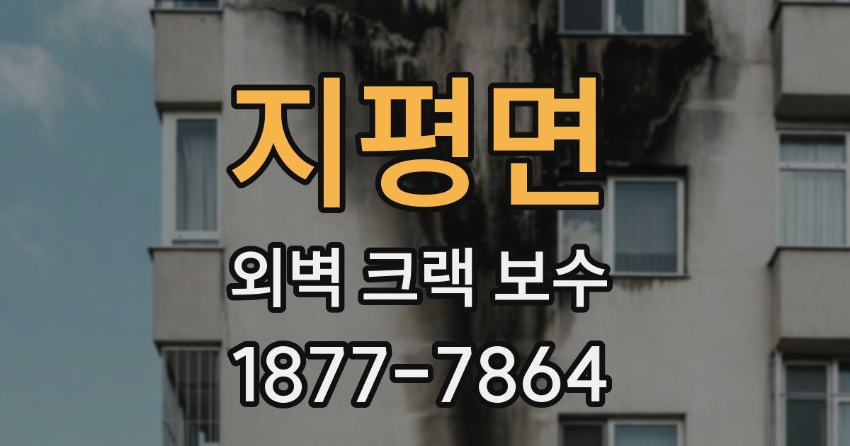 지평면 외벽 크랙 보수