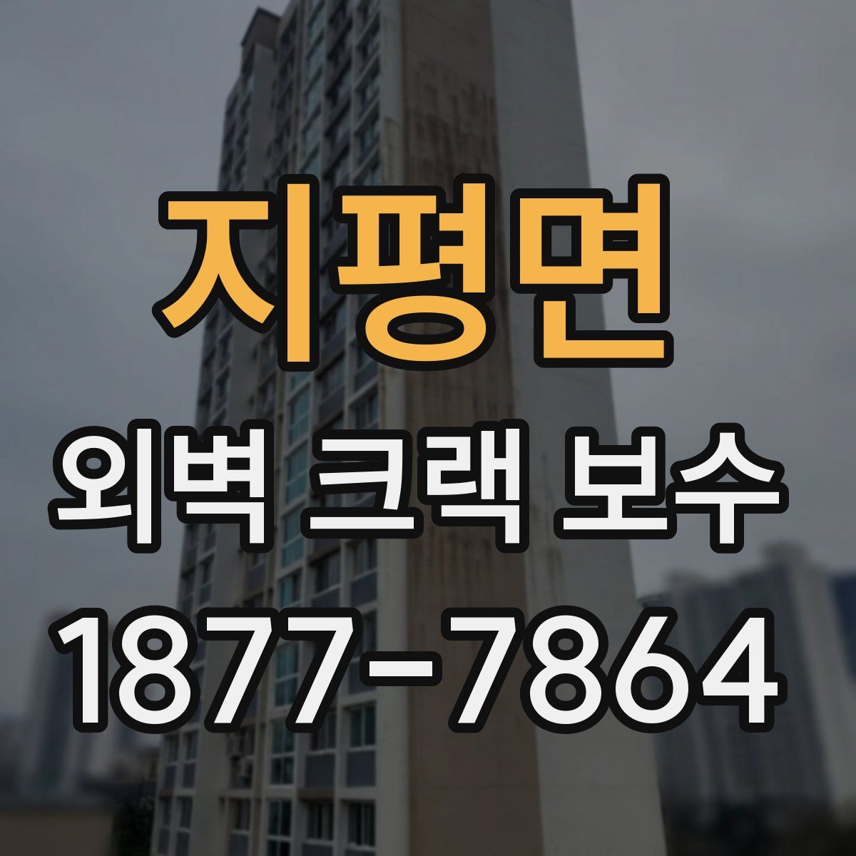 지평면 외벽 크랙 보수