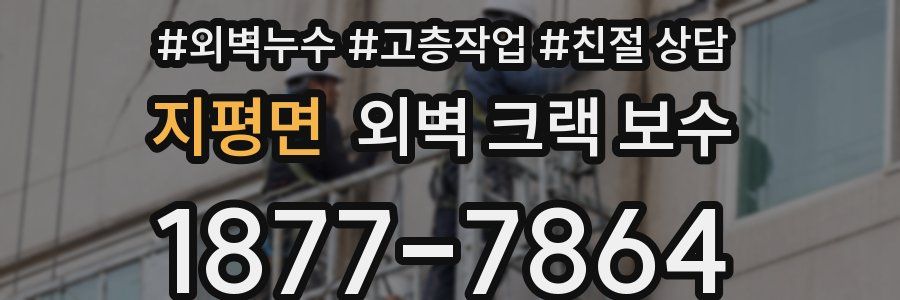 지평면 외벽 크랙 보수