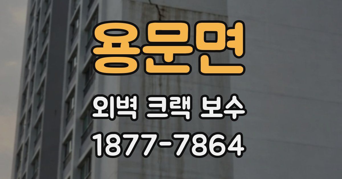 용문면 외벽 크랙 보수