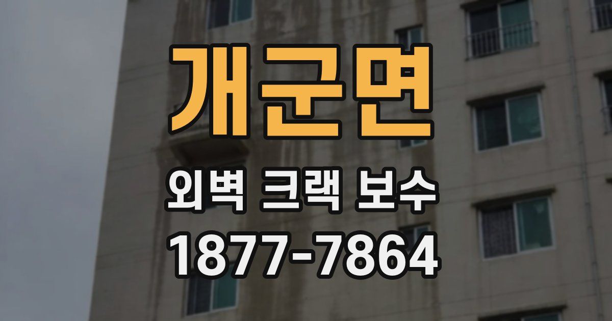 개군면 외벽 크랙 보수