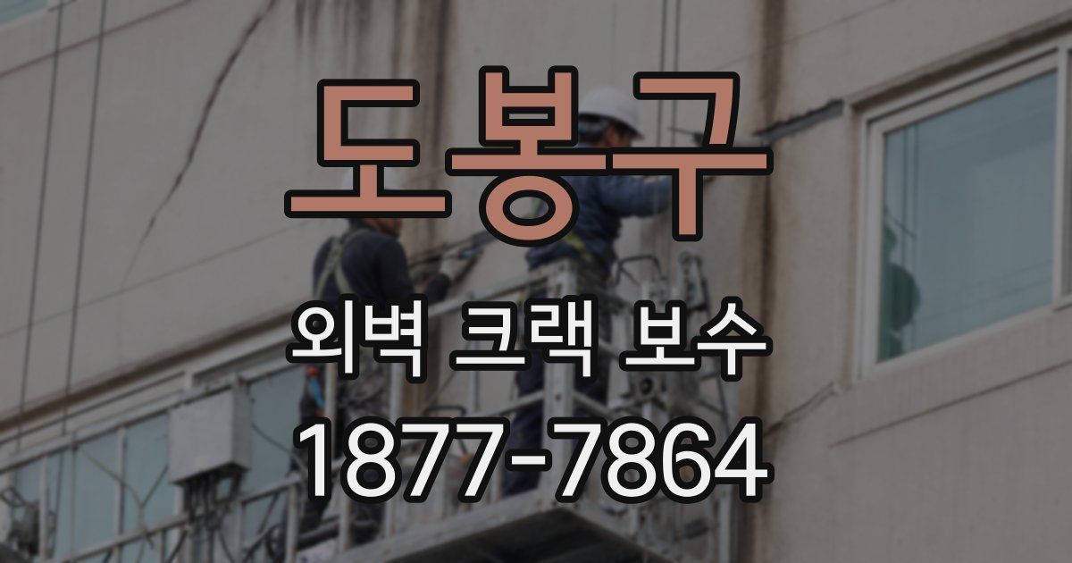 도봉구 외벽 크랙 보수