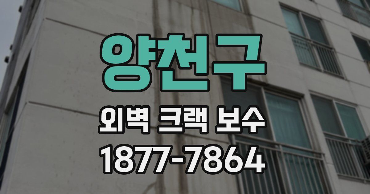 양천구 외벽 크랙 보수