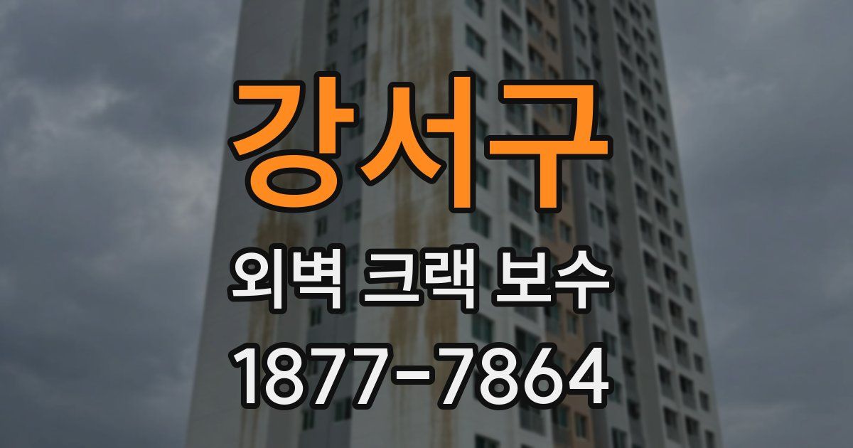 강서구 외벽 크랙 보수