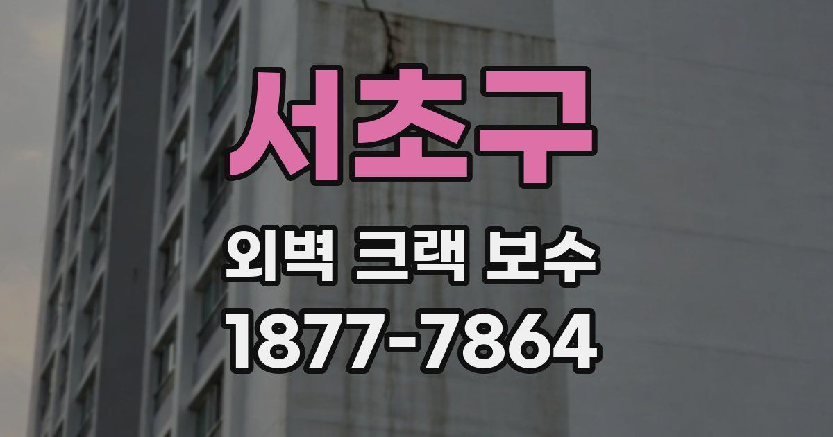 서초구 외벽 크랙 보수