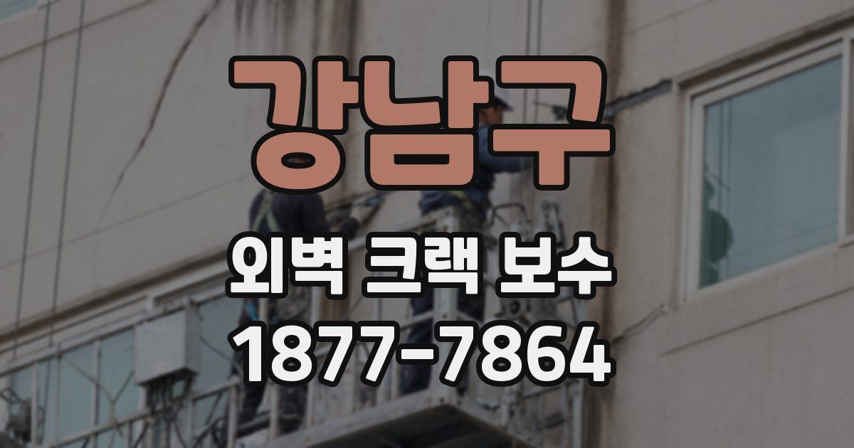 강남구 외벽 크랙 보수