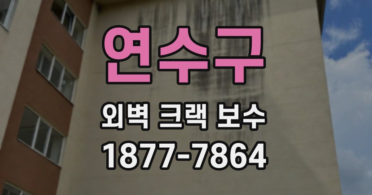 연수구 외벽 크랙 보수