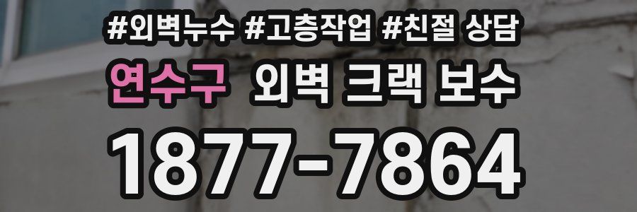 연수구 외벽 크랙 보수