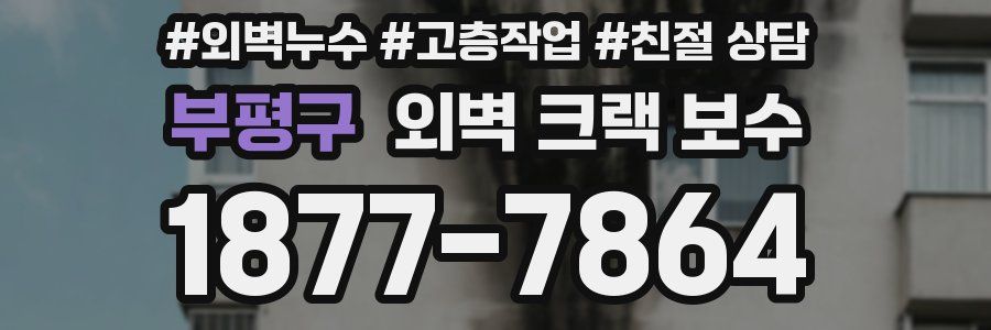 부평구 외벽 크랙 보수