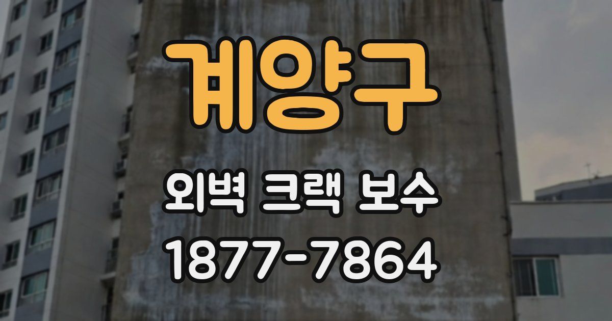 계양구 외벽 크랙 보수