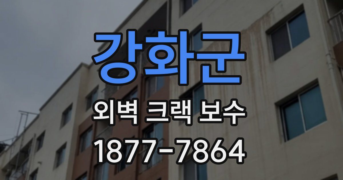 강화군 외벽 크랙 보수