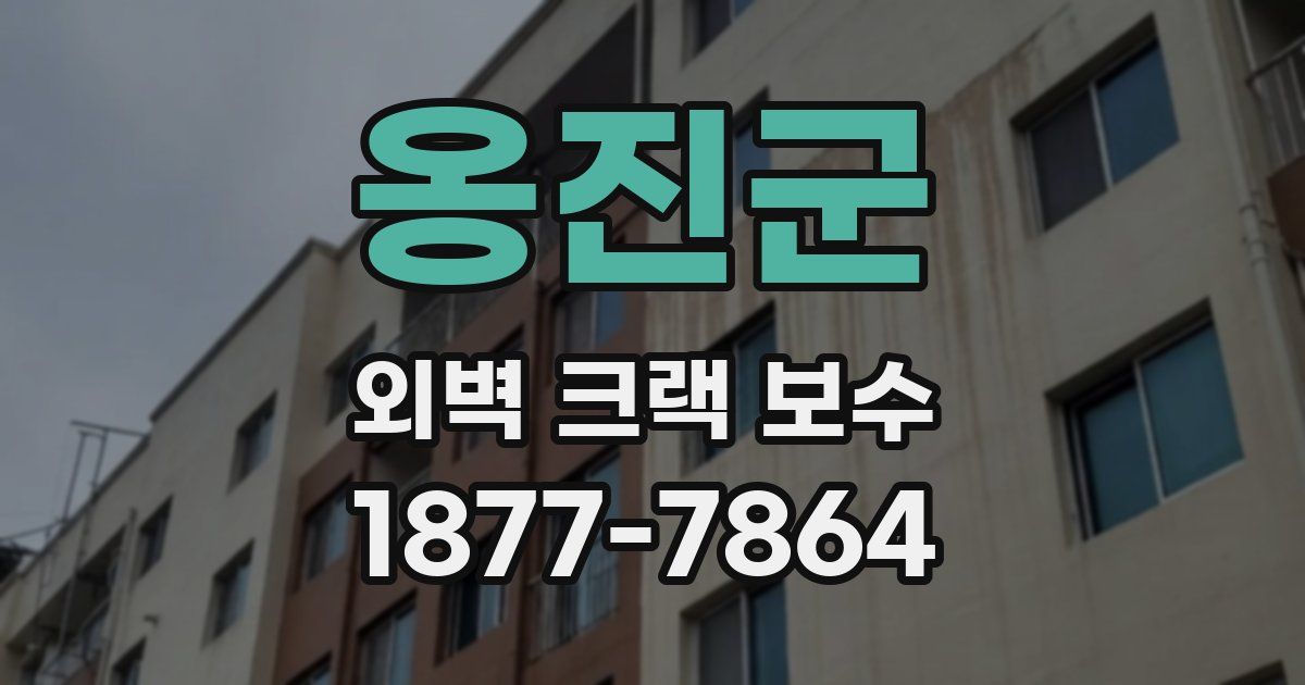 옹진군 외벽 크랙 보수