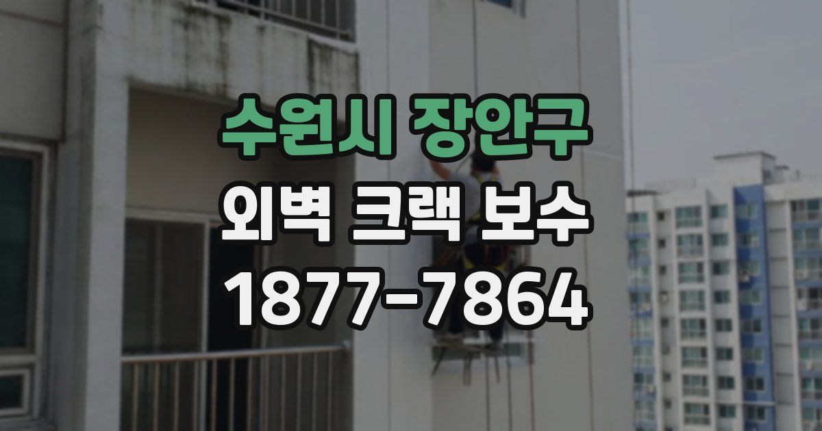 수원시 장안구 외벽 크랙 보수