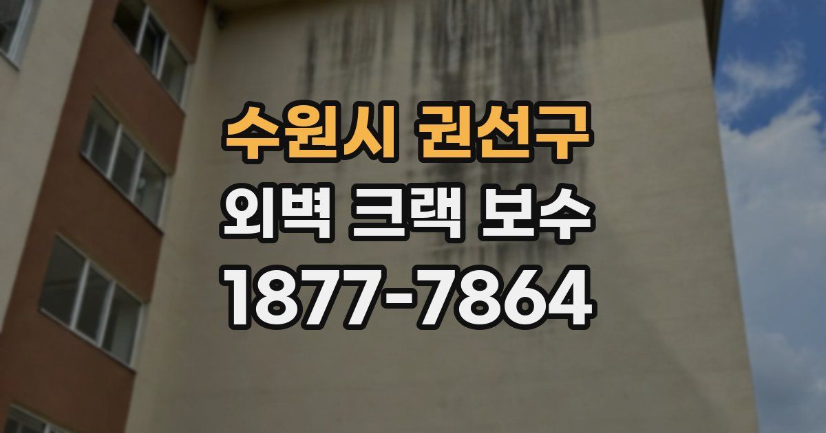 수원시 권선구 외벽 크랙 보수