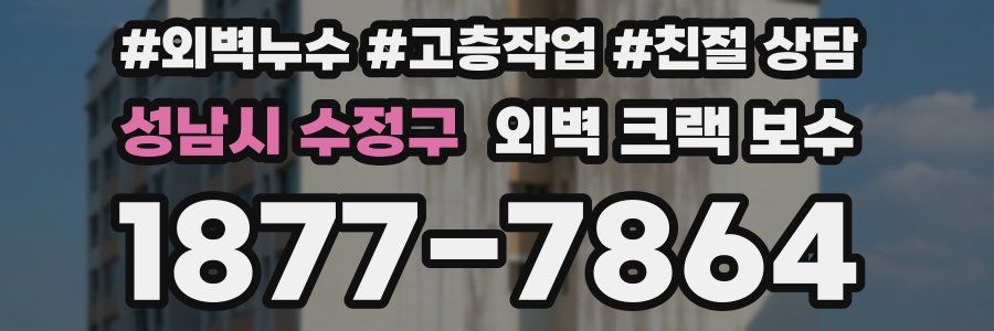 성남시 수정구 외벽 크랙 보수