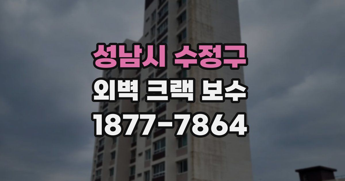 성남시 수정구 외벽 크랙 보수