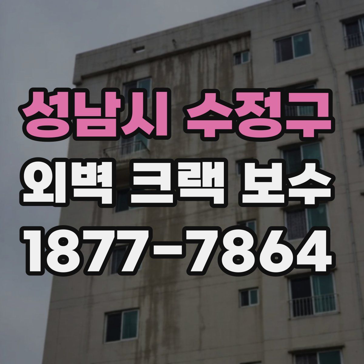 성남시 수정구 외벽 크랙 보수