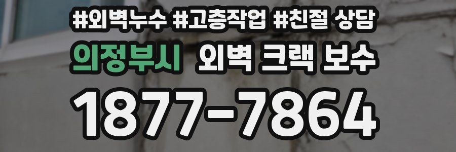 의정부시 외벽 크랙 보수