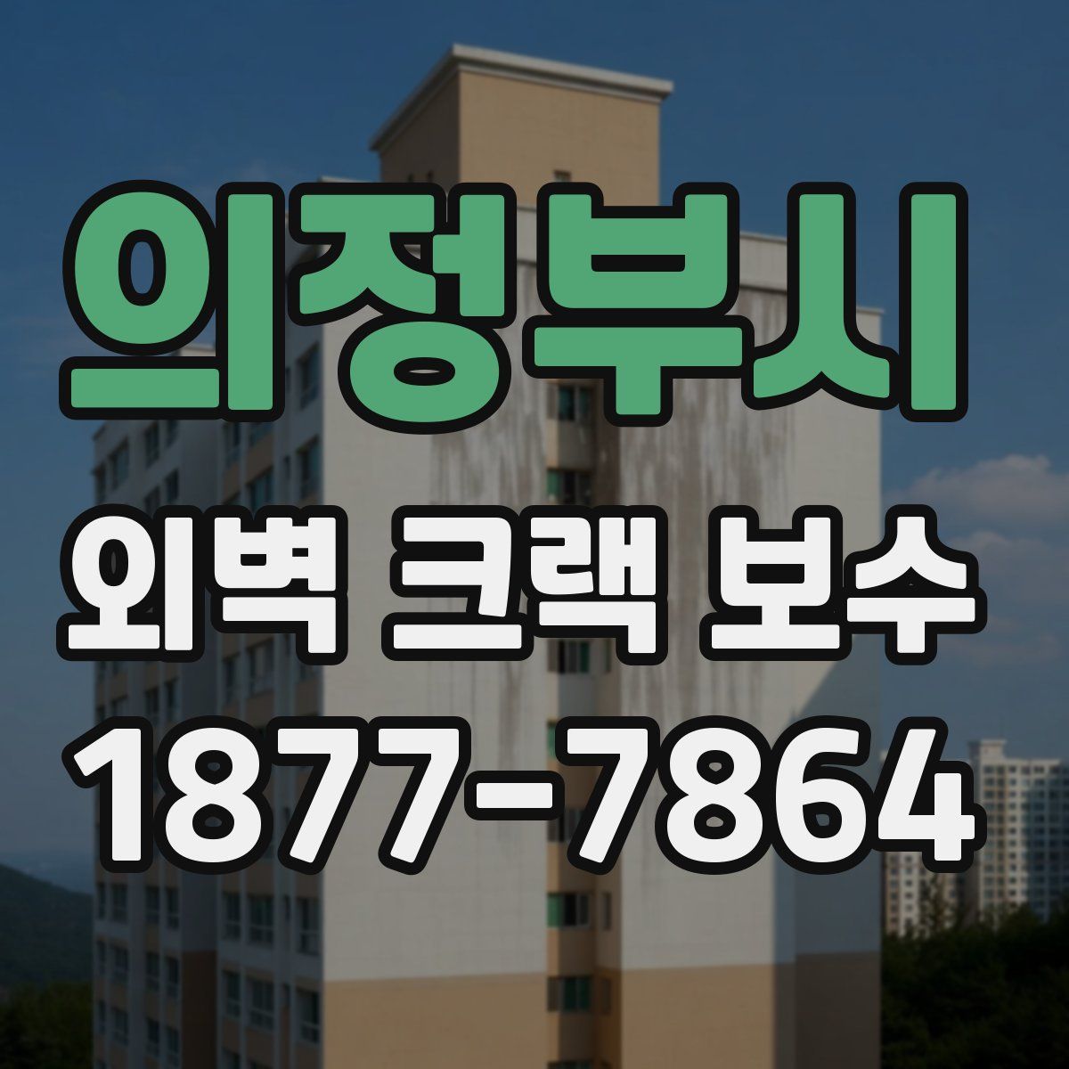 의정부시 외벽 크랙 보수