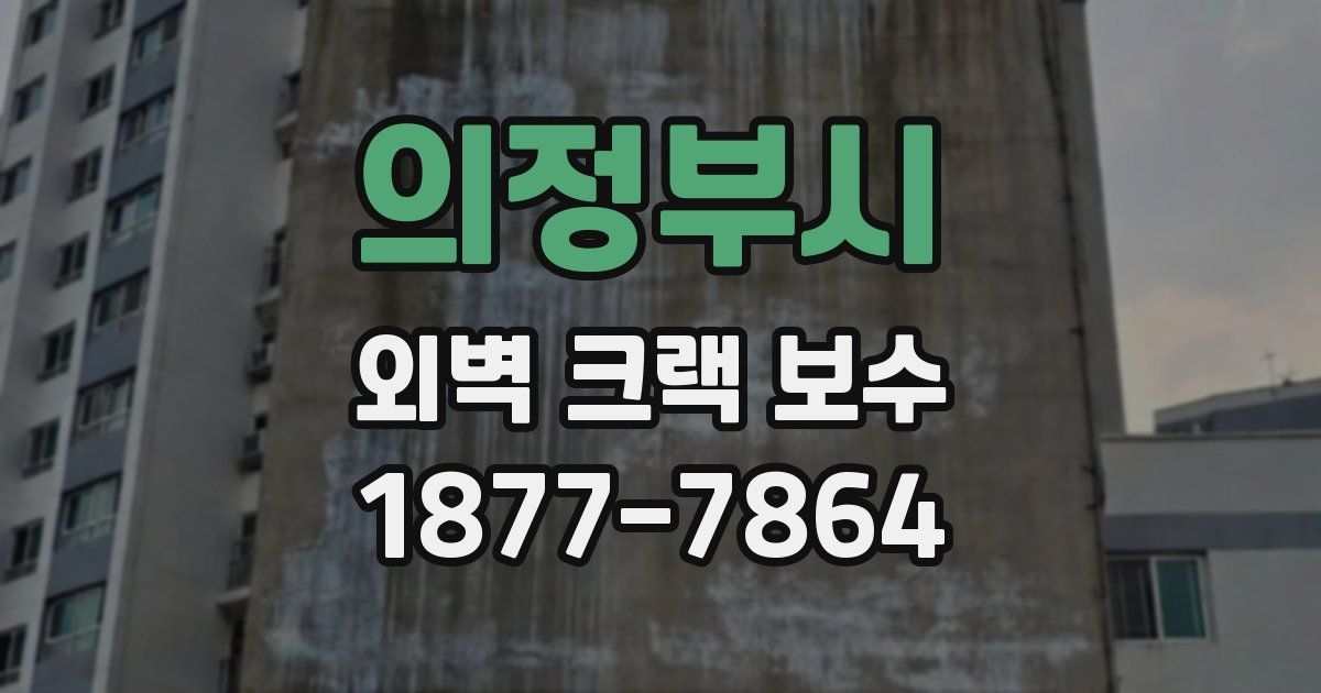 의정부시 외벽 크랙 보수