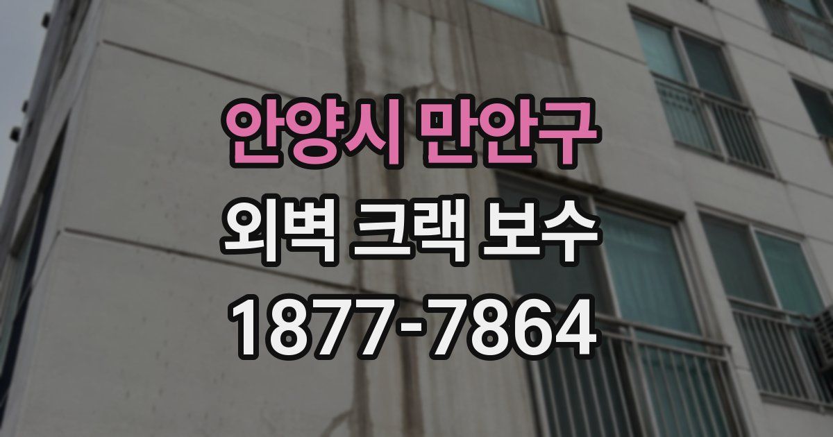 안양시 만안구 외벽 크랙 보수